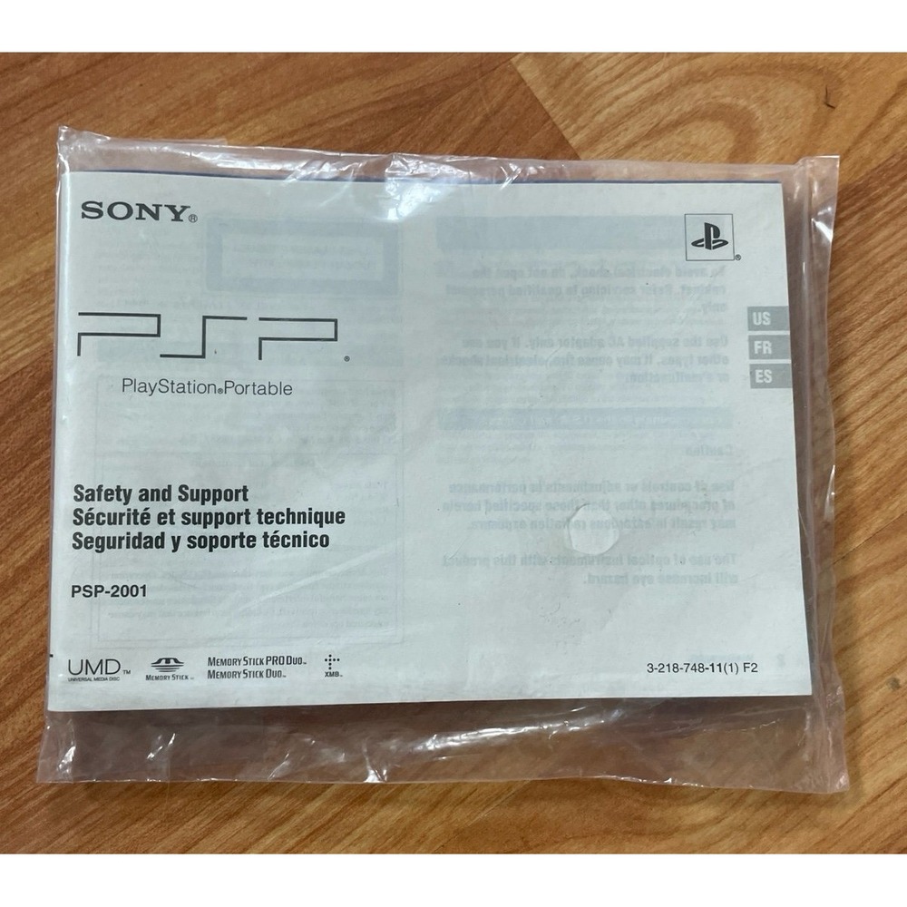 Sony PSP-2001 Safety And Support Manual